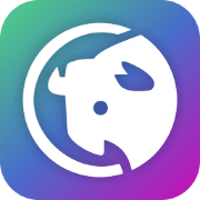Yaak logo, a yak head